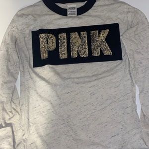 Victoria Secret Pink love Sleeve Tee
